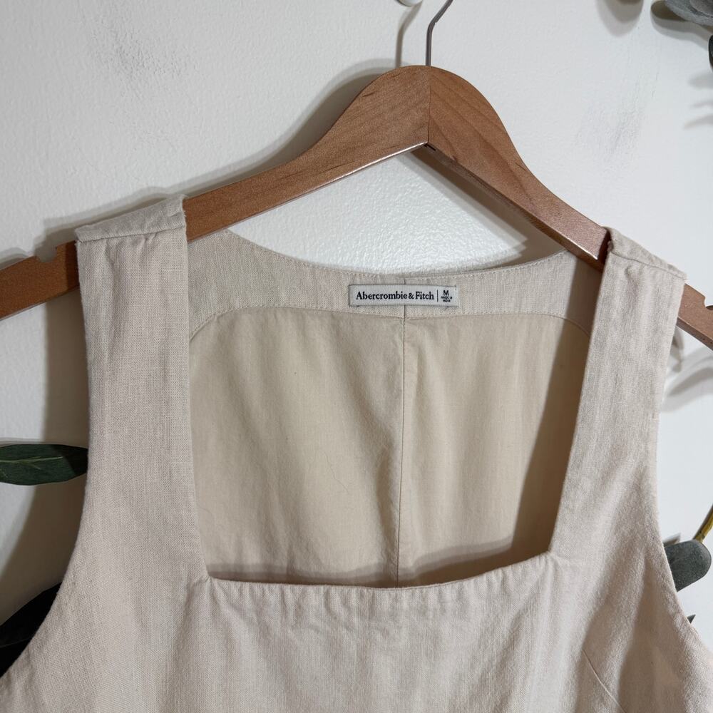 Abercrombie Cream Linen Tank Dress - Picture 2 of 6